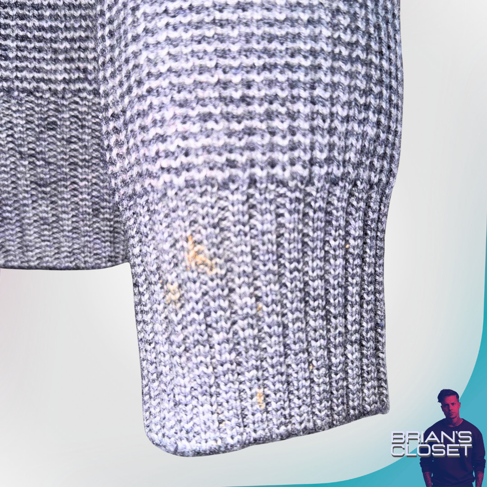 J. CREW Men's Waffle Crewneck Cashemere Sweater in Charcoal - M - Picture 8 of 13
